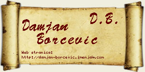 Damjan Borčević vizit kartica
